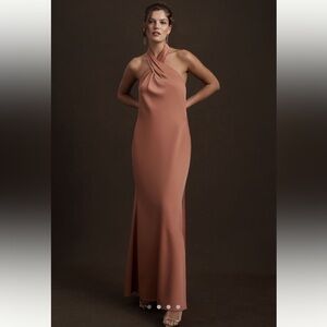 BHLDN Ruby Twist Halter Gown Sedona Size 4 | Great Condition | Bridesmaid Dress